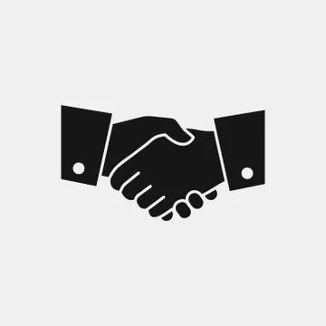Handshake icon vector design , agreement sign illustration. Stock Illustration