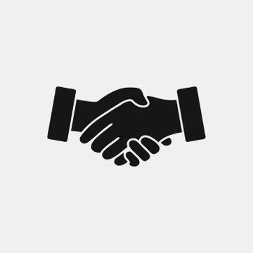 Handshake icon vector design , agreement sign illustration. Illustrazione stock