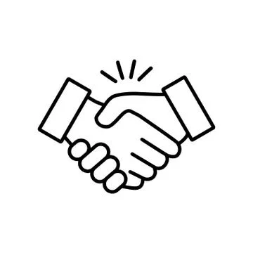 Handshake icon vector design illustration on a white background Illustration
