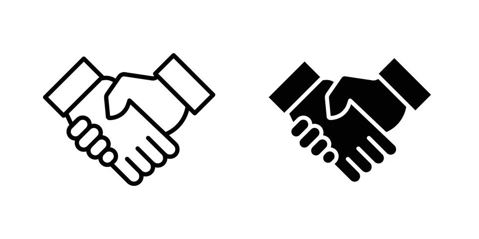 Handshake icon vector design illustrations Stock Illustration