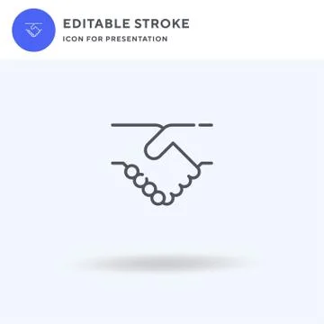 Handshake icon vector, filled flat sign, solid pictogram isolated on white, l Stock Illustration