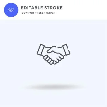 Handshake icon vector, filled flat sign, solid pictogram isolated on white, l Stock Illustration
