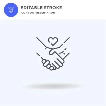 Handshake icon vector, filled flat sign, solid pictogram isolated on white, logo Stock Illustration