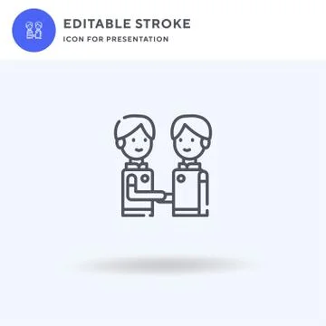 Handshake icon vector, filled flat sign, solid pictogram isolated on white, logo Illustrazione stock