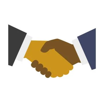 Handshake Icon on White Background. Flat Design Style Modern Vector Stockillustratie