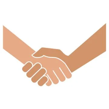 Handshake. Icon on white background Stock Illustration