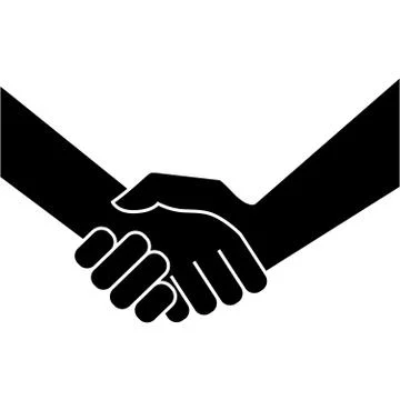 Handshake. Icon on white background Stock Illustration