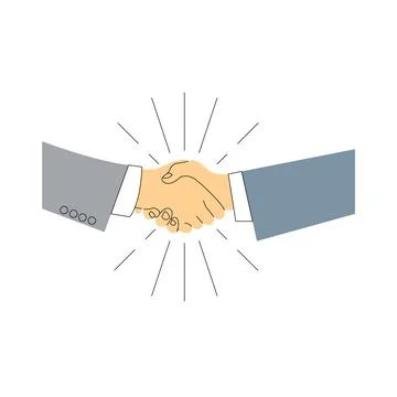 Handshake icon on white Stock-Illustration