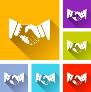 Handshake icons Stock Illustration