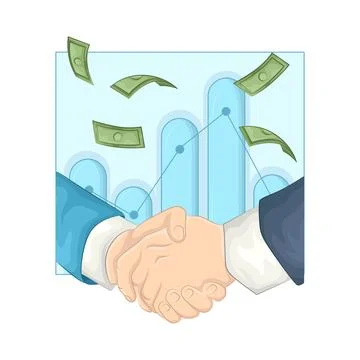 Handshake Illustration 스톡 일러스트