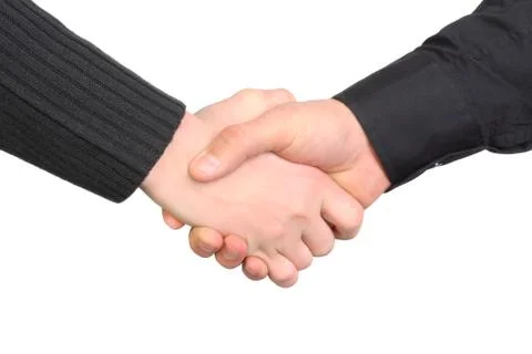 Handshake isolated Foto stock