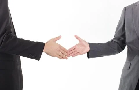 Handshake isolated on white background Stock Photos