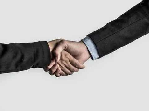 Handshake isolated on white background Foto stock