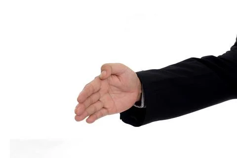Handshake isolated on white background Stock Photos