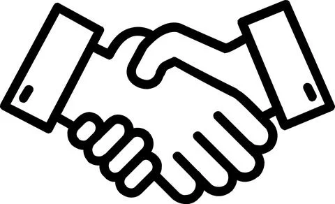 Handshake Line Icon Design Stock Illustration