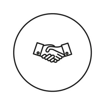 Handshake line icon Stock Illustration