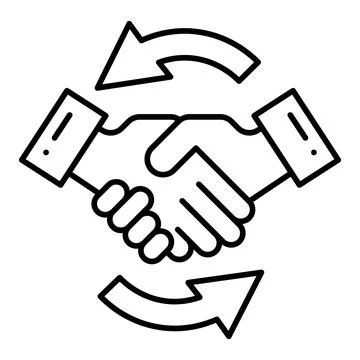 Handshake Line Icon Stock Illustration