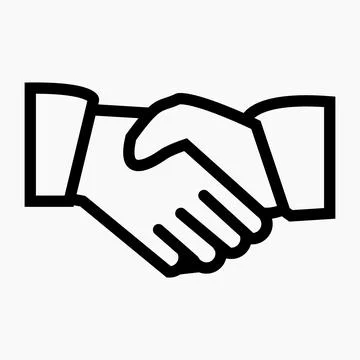 Handshake linear icon Stock Illustration