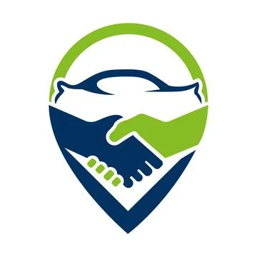 Handshake Location Logo Design for Trusted Business Partnership イラスト素材