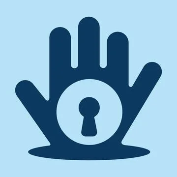 Handshake lock sign vector logo template Stock Illustration