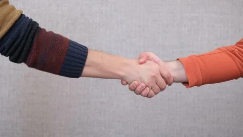 Handshake man hand Stock Footage 263285218