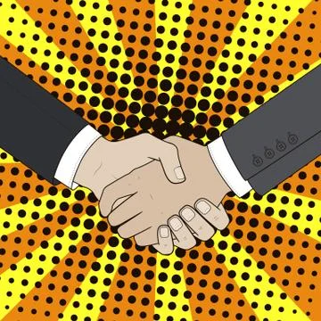 Handshake men. Stock Illustration