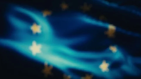 Handshake. Multiple takes. EU flag on LED background. Stock Footage 81016020