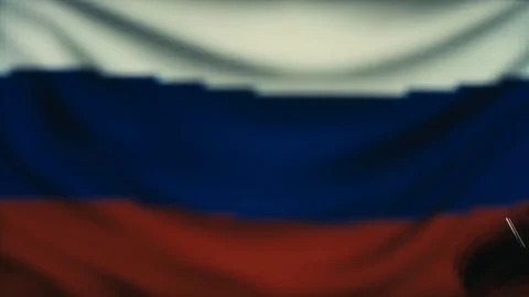 Handshake. Multiple takes. Russia flag on LED background. Stock Footage 81016049