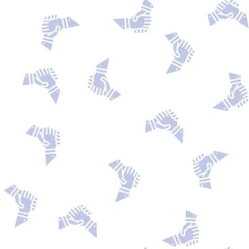 Handshake partners glyph vector seamless pattern Stock Illustration