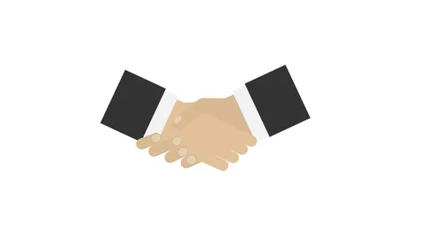 Handshake. Partnership animation. Hands ... | Stock Video | Pond5