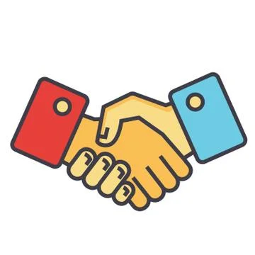 Handshake, partnership concept. Stock Illustration