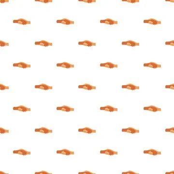 Handshake pattern showing cooperation, trust, and partnership 스톡 일러스트