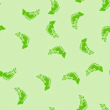 Handshake robot hand gesture glyph vector seamless pattern 스톡 일러스트