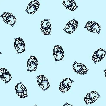 Handshake robot hand gesture vector seamless pattern Stock Illustration