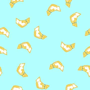 Handshake robot hand gesture vector seamless pattern Stock Illustration