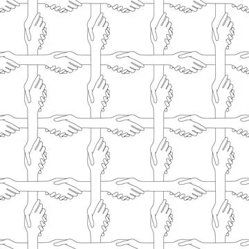 Handshake seamless pattern. Stock Illustration