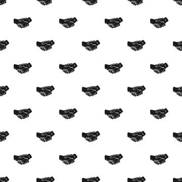 Handshake seamless pattern representing agreement and partnership Illustrazione stock