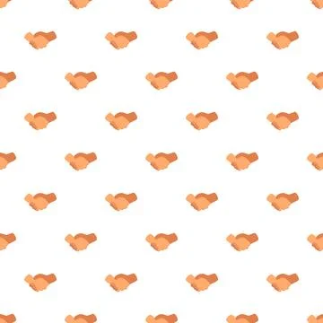 Handshake seamless pattern showing business unity concept Stockillustratie