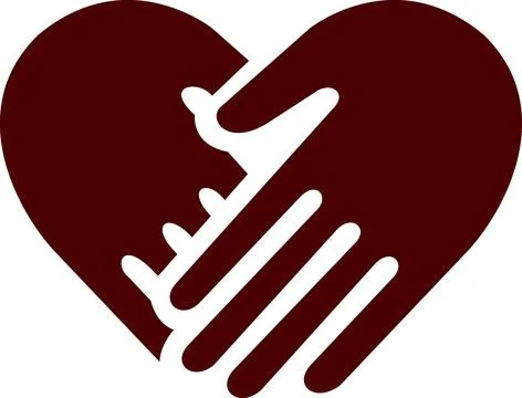 Handshake shaping a heart concept icon Stock Illustration