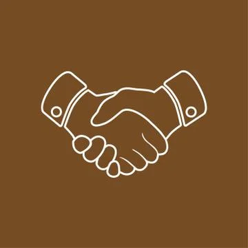 Handshake sign icon Stock Illustration