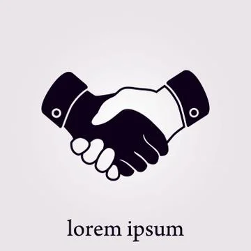 Handshake sign icon. Stock Illustration