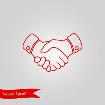 Handshake sign icon. Stock Illustration