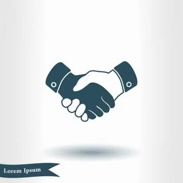 Handshake sign icon. Stock Illustration
