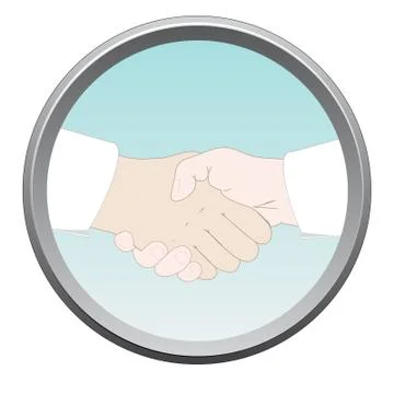 Handshake sign. Vector Stock Illustration