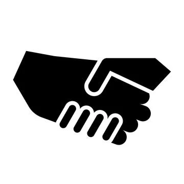 Handshake silhouette icon. Simple vector. Stock Illustration