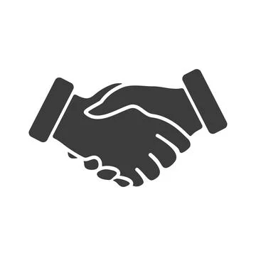 Handshake silhouette. Stock Illustration