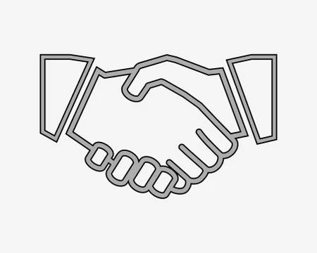 Handshake solid icon Stock Illustration