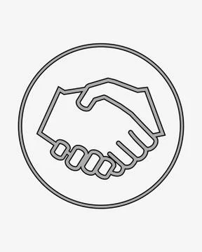 Handshake solid icon Stock Illustration