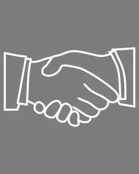 Handshake solid icon Stock Illustration