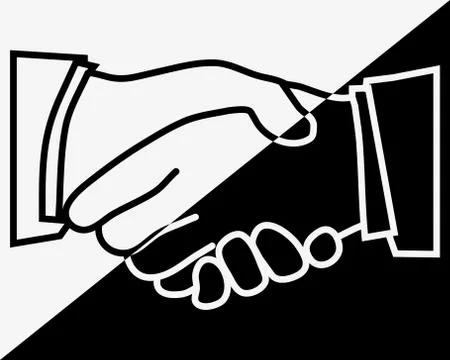 Handshake solid icon Stock Illustration
